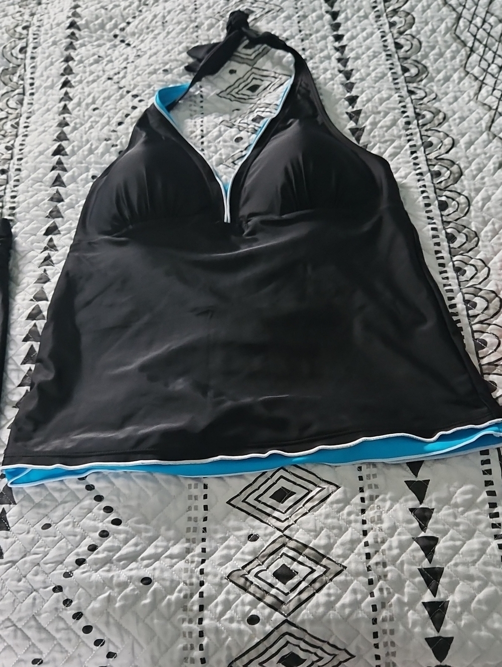Keasuzy Swimsuit Set Size Large Color Navy